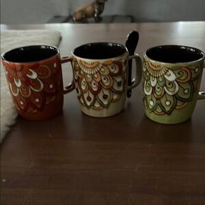 Colorful Ceramic Mug Set Mr Coffee vintage